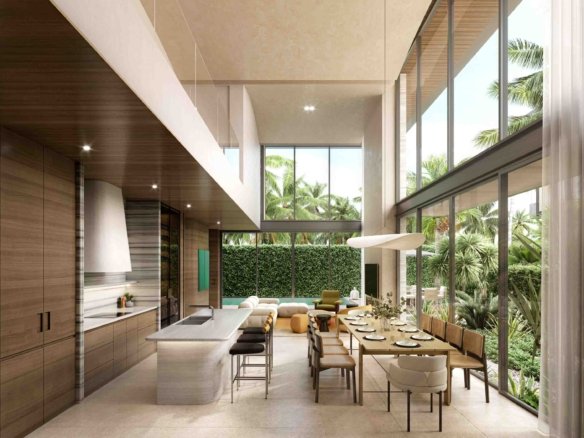 living room of villa in phuket tropical