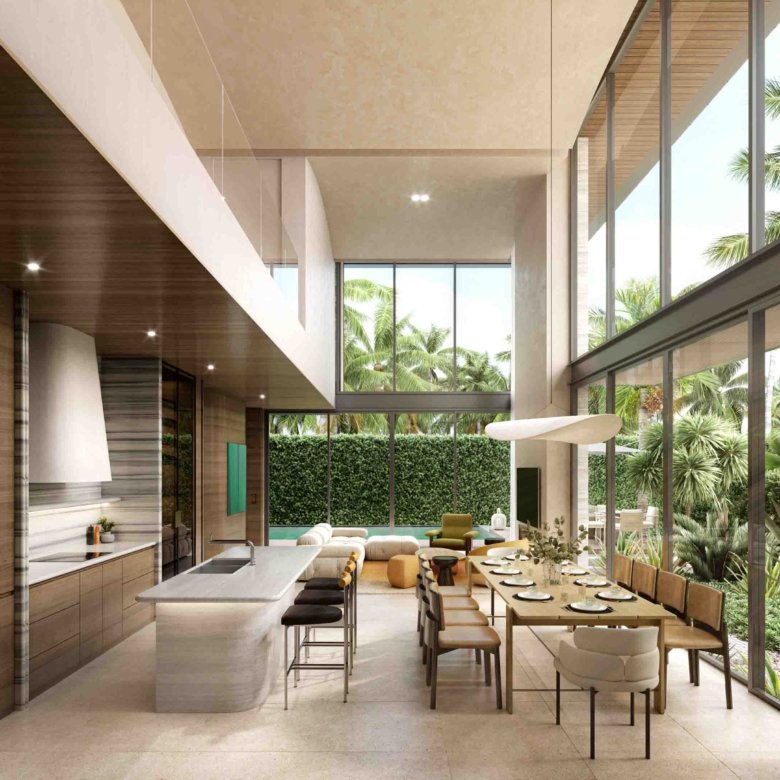 living room of villa in phuket tropical